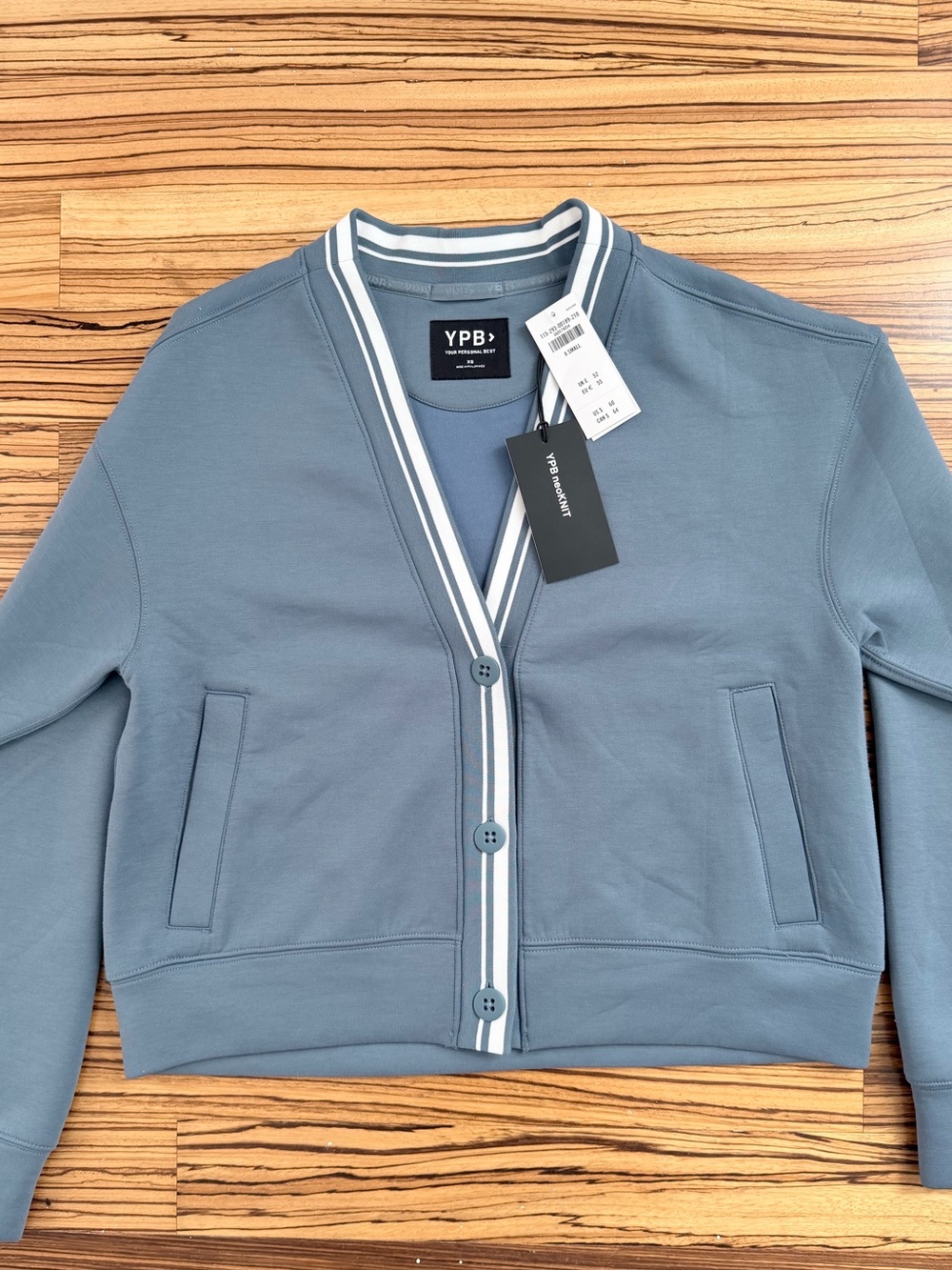 YPB Slate Blue Varsity-Inspired Jacket